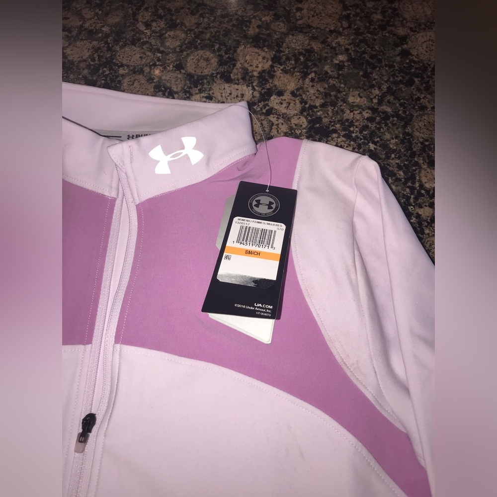 Women’s Under Armour Heat Gear Lavender Jacket Small NWT NOS Soft!